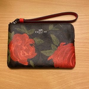 Coach wristlet with roses!